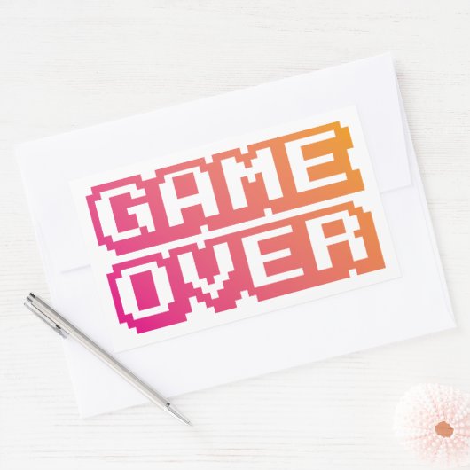 Retro Gaming Pixel Font Stickers (Envelop)