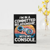 Retro Gaming Relationship Funny Gamer Console Love Kaart (Gele Bloem)
