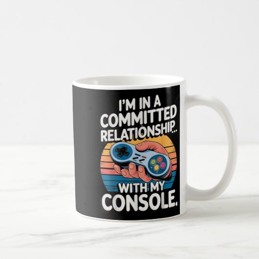 Retro Gaming Relationship Funny Gamer Console Love Koffiemok (Rechts)