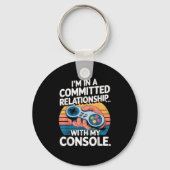 Retro Gaming Relationship Funny Gamer Console Love Sleutelhanger (Voorkant)