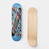 Retro gaming revival persoonlijk skateboard (Voorkant)