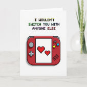 Retro Gaming Romance Card Kaart (Voorkant)
