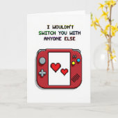 Retro Gaming Romance Card Kaart (Gele Bloem)