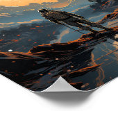 Retro Gaming Ruimte Astronauten Vector Poster (Hoek)