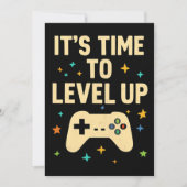 Retro Gaming Themed Invitation Card" Kaart (Voorkant)