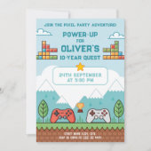 Retro Gaming Verjaardag Bash Kaart (Voorkant)