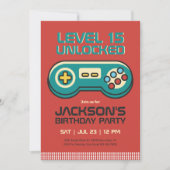 Retro Gaming Video Game Player Gamer Boy Birthday Kaart (Voorkant)