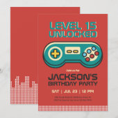 Retro Gaming Video Game Player Gamer Boy Birthday Kaart (Voorkant / Achterkant)