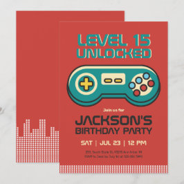 Retro Gaming Video Game Player Gamer Boy Birthday Kaart