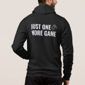 Retro Gaming Zipper - Zwart - Nog één spel Hoodie (Achterkant)