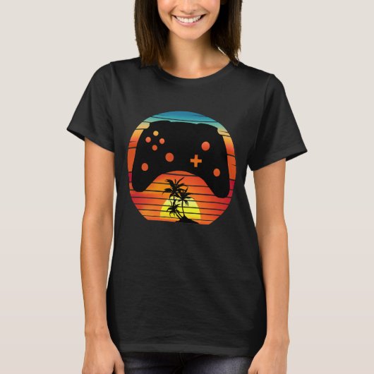 RETRO GAMING ZONSONDERGANG T-SHIRT (Voorkant)