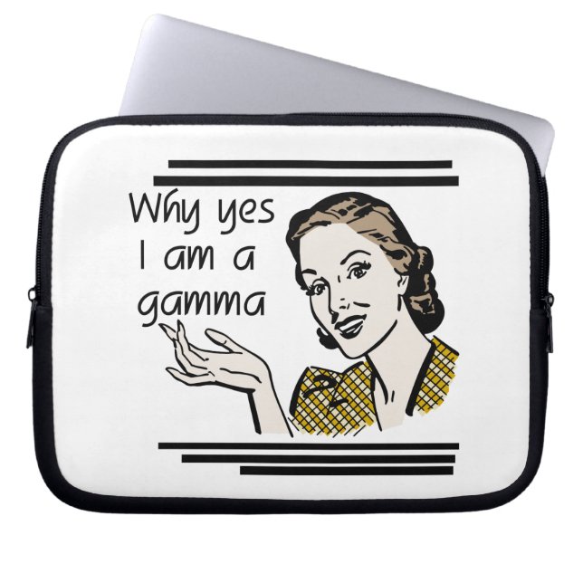 Retro Gamma Geschenken Laptop Sleeve (Voorkant)