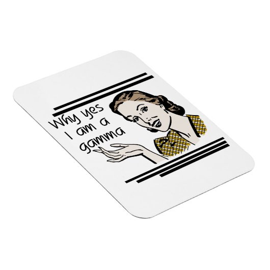 Retro Gamma Geschenken Magneet (Rechterzijde)