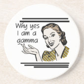 Retro Gamma Tshirts en Gifts Zandsteen Onderzetter (Voorkant)