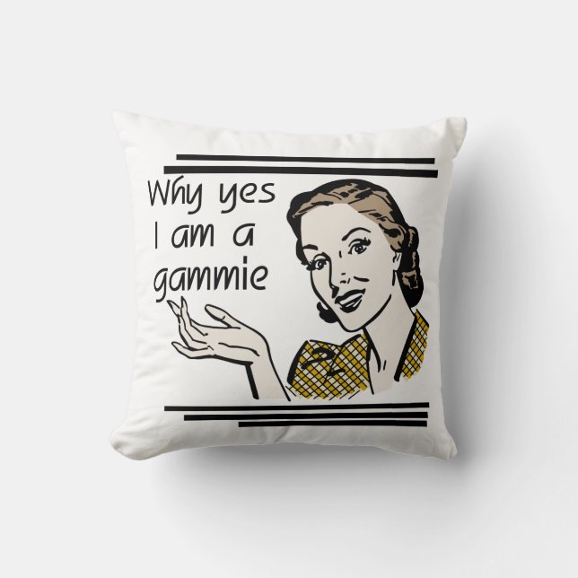 Retro Gammie Cadeaus Kussen (Voorkant)