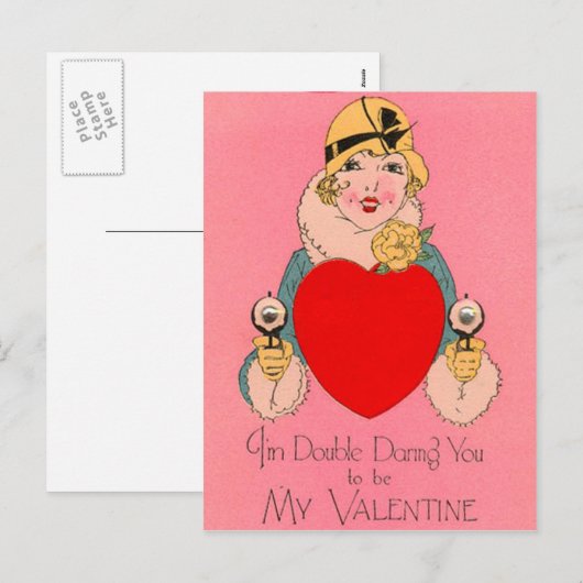 Retro Gangster Valentijn Kaart (Voorkant / Achterkant)