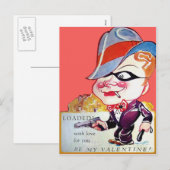 Retro Gangster Valentijn Kaart (Voorkant / Achterkant)
