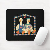 Retro Gans Koppel Valentijnsdag Grappige Cute Eend Muismat (Met muis)