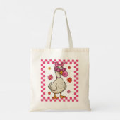 Retro Gans met zonnebril en Bubblegum Tote Bag (Achterkant)