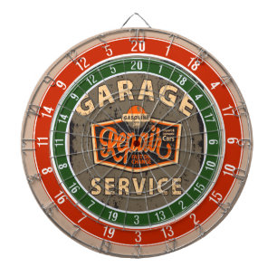 Retro Garage-reparatieschema Dartbord