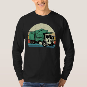 Retro Garbage Truck Dump Trash Collector Recyclin T-shirt
