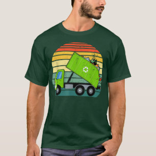 Retro Garbage Truck Waste Management Boys Todd T-shirt
