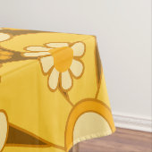Retro Garden Cheerful 60s 70s Floral Pattern Tafelkleed (Voorbeeld)