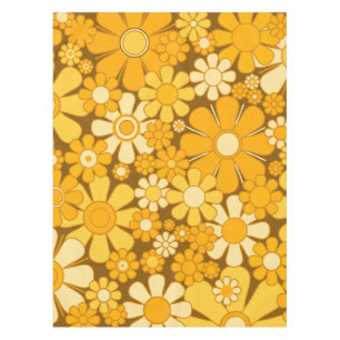 Retro Garden Cheerful 60s 70s Floral Pattern Tafelkleed