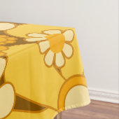 Retro Garden Cheerful 60s 70s Floral Pattern Tafelkleed (Voorbeeld)
