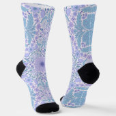 Retro garden florals in blue and violet sokken (Gebogen)