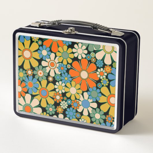 Retro Garden Flowers 60s 70s Floral Pattern (Voorkant)