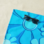 Retro Garden Flowers 60s 70s Floral Pattern Bride Strandlaken (In situ)