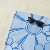 Retro Garden Flowers 60s 70s Floral Pattern Bride Strandlaken (In situ)