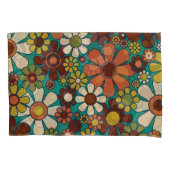 Retro Garden Flowers 60s 70s Floral Pattern Kussensloop (Voorkant)