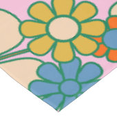 Retro Garden Flowers 60s 70s Floral Pattern Tafelkleed (Gekanteld)