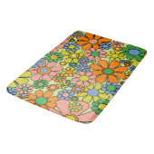 Retro Garden Flowers 60s 70s lentepatroon Badmat (Gekanteld)