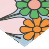 Retro Garden Flowers 60s 70s lentepatroon Tafelkleed (Gekanteld)