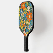 Retro Garden Flowers Cheerful Floral 60s 70s Pickleball Paddle (Links)
