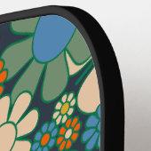 Retro Garden Flowers Cheerful Floral 60s 70s Pickleball Paddle (Links Detail)