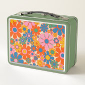 Retro Garden Flowers Colorful 60s 70s Floral (Achterkant)