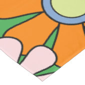 Retro Garden Flowers Groovy 60s 70s Colorful Tafelkleed (Gekanteld)