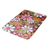 Retro Garden Flowers Groovy 60s 70s Floral Pattern Badmat (Gekanteld)