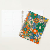 Retro Garden Flowers Groovy 60s 70s Floral Pattern Planner (Display)
