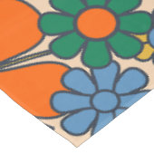 Retro Garden Flowers Groovy 60s 70s Floral Pattern Tafelkleed (Gekanteld)