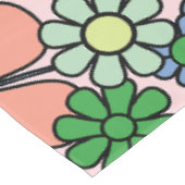 Retro Garden Flowers Groovy 60s 70s Spring Floral Tafelkleed (Gekanteld)