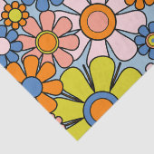 Retro Garden Flowers Groovy 60s 70s Spring Floral Tissuepapier (Detail)