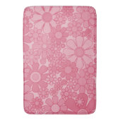 Retro Garden Flowers  Roze Floral Patroon Badmat (Voorkant Verticaal)