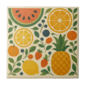 Retro Garden Fruit –  Waterverf Tegeltje (Voorkant)