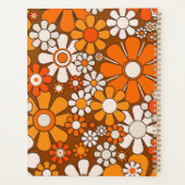 Retro Garden Groovy 70s Bloemen Bruin & Sinaasappe Planner (Achterkant)