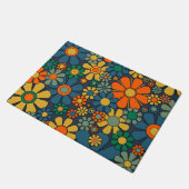 Retro Garden Groovy Floral 60s 70s Pattern Deurmat (Schuin)